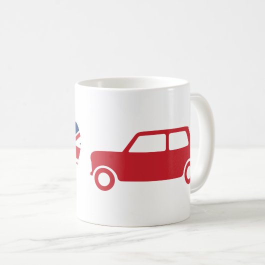 私は小型たる製造人のマグ-赤--を愛します コーヒーマグカップ (正面右)