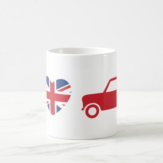 私は小型たる製造人のマグ-赤--を愛します コーヒーマグカップ (中央)