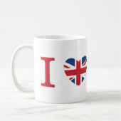 私は小型たる製造人のマグ-赤--を愛します コーヒーマグカップ (左)