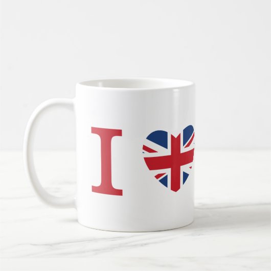 私は小型たる製造人のマグ-赤--を愛します コーヒーマグカップ (左)