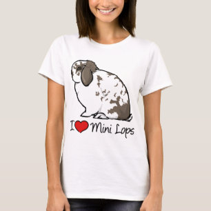 私は小型LOPのウサギを愛します Tシャツ