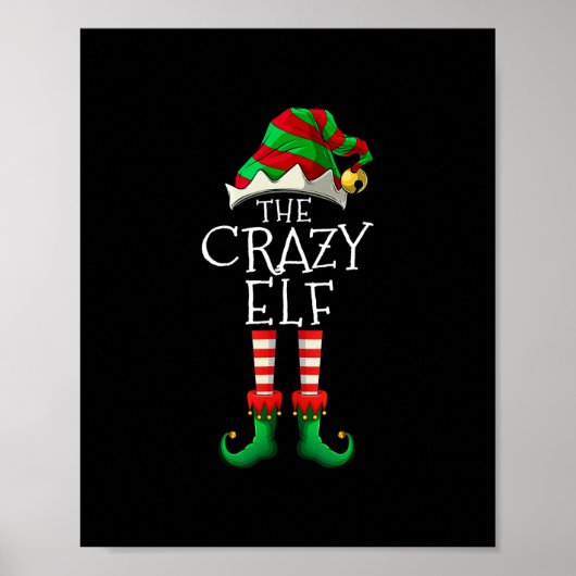 私は小妖精や小人かわいい熱狂する家族のクリスマスマッチング ポスター (正面)