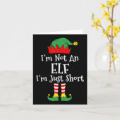 私は小妖精や小人じゃない短いおもしろいクリスマスマッチン カード (黄色い花)