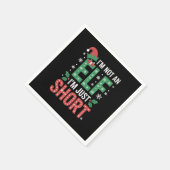 私は小妖精や小人ではない短いクリスマスおもしろいクリスマス スタンダードカクテルナプキン (角)