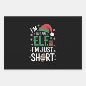 私は小妖精や小人ではない短いクリスマスおもしろいクリスマス ラッピングペーパーシート (正面)