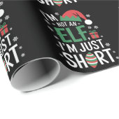 私は小妖精や小人ではない短いクリスマスおもしろいクリスマス ラッピングペーパー (ロールコーナー)