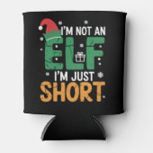 私は小妖精や小人ではない短いクリスマスおもしろいクリスマス 缶クーラー (正面)