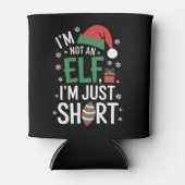 私は小妖精や小人ではない短いクリスマスおもしろいクリスマス 缶クーラー (正面)