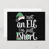 私は小妖精や小人ではない私は短いクリスマスおもしろいクリスマス シーズンポストカード (正面/裏面)