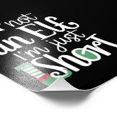 私は小妖精や小人ではない私は短いクリスマスおもしろいクリスマス フォトプリント            (角)