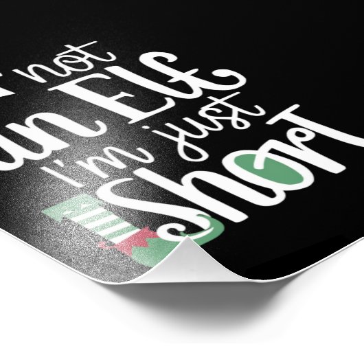 私は小妖精や小人ではない私は短いクリスマスおもしろいクリスマス フォトプリント            (角)