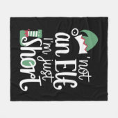 私は小妖精や小人ではない私は短いクリスマスおもしろいクリスマス フリースブランケット (正面(横))