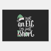 私は小妖精や小人ではない私は短いクリスマスおもしろいクリスマス ラッピングペーパーシート (正面)