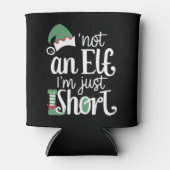 私は小妖精や小人ではない私は短いクリスマスおもしろいクリスマス 缶クーラー (正面)