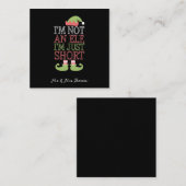 私は小妖精や小人ではない、私はちょうど短いクリスマスおもしろい スクエア名刺 (正面/裏面)