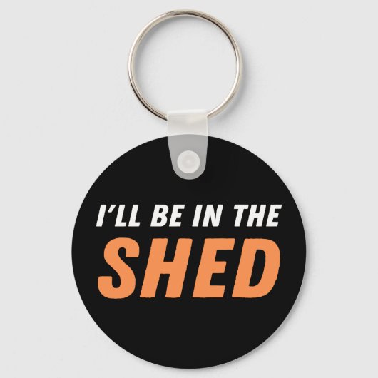 私は小屋に入る – プーおもしろい、笑いを流す キーホルダー (正面)