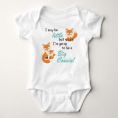 私は少しあり、大きいいとこの孤であることを行きます ベビーボディスーツ (正面)