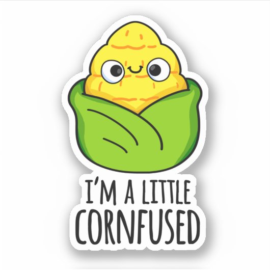 私は少しコーンフュードおもしろいのパンだ シール (正面)