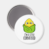 私は少しコーンフュードおもしろいのパンだ マグネット (正面/裏面)