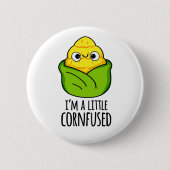 私は少しコーンフュードおもしろいのパンだ 缶バッジ (正面)