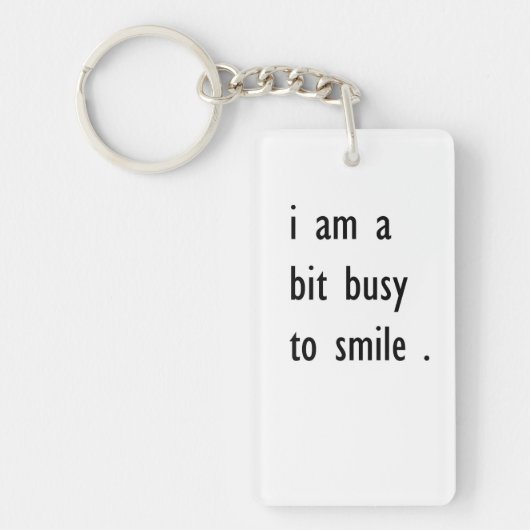 私は少しスマイルに忙しなる キーホルダー (正面)