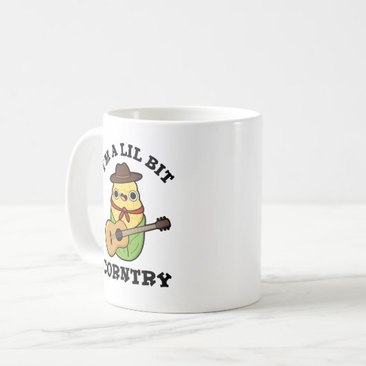 私は少しトウモロコシの国のおもしろいトウモロコシのパンだ コーヒーマグカップ (正面左)
