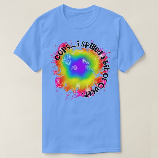 私は少し同性愛者をこぼした Tシャツ (デザイン正面)