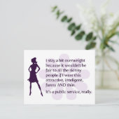 私は少し太りすぎだから… ポストカード (スタンド正面)