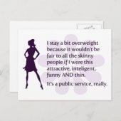 私は少し太りすぎだから… ポストカード (正面/裏面)