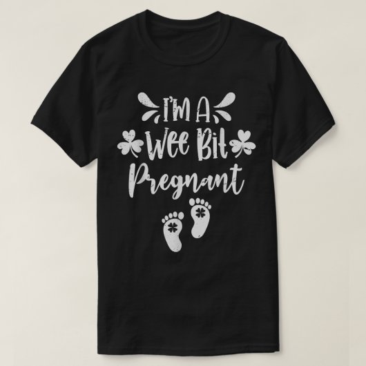 私は少し妊娠中のアイルランドのSt patricks妊娠中だ Tシャツ (デザイン正面)