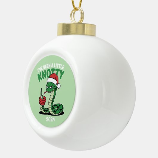 私は少し気が利いた セラミックボールオーナメント (右)