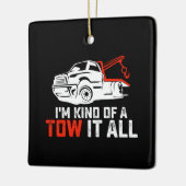 私は少し牽引するトラック運転手トラック運転手のトラックを全て牽引 セラミックオーナメント (左)