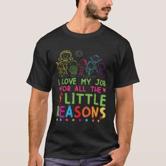 私は少し理由があって仕事が好きだ Tシャツ (正面)