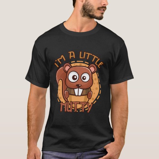 私は少し裸だ – リスおもしろいレル Tシャツ (正面)