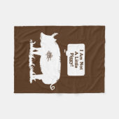 私は少し豚ではない! フリースブランケット (正面(横))