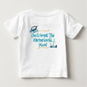 私は少し…タコ！キッズTシャツ ベビーTシャツ (裏面)