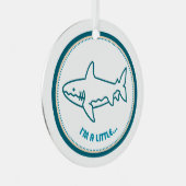 私は少し…鮫!クリスマスオーナメント メタルオーナメント (正面右)