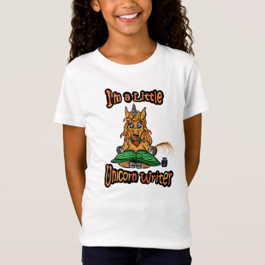 私は少し – Unicorn Writer Tシャツ (正面)
