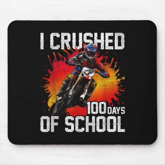 私は少年のための学校のダートバイクの100日を粉砕10 マウスパッド (正面)