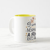 私は少数のラット前に正常だった、ラット所有者の恋人ギフト ツートーンマグカップ (正面左)