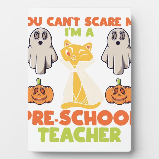 私は就学前の先生ハロウィーンだ フォトプラーク (正面)