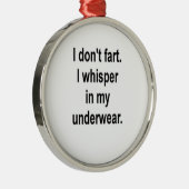 私は屁をしません メタルオーナメント (右)