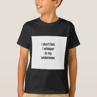 私は屁をしません Tシャツ