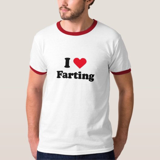 私は屁をすることを愛します Tシャツ (正面)