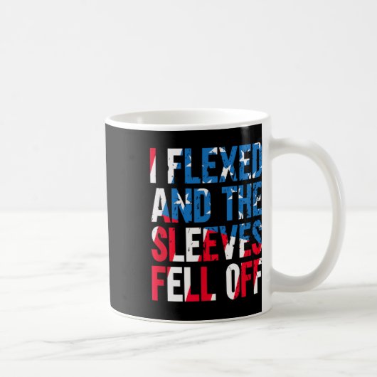 私は屈し、袖はアメリカ国旗から落ちた コーヒーマグカップ (右)