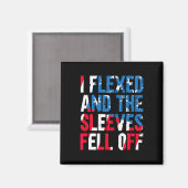 私は屈し、袖はアメリカ国旗から落ちた マグネット (正面/裏面)