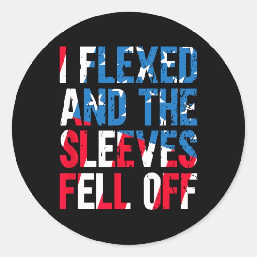 私は屈し、袖はアメリカ国旗から落ちた ラウンドシール (正面)