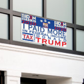 私は屋内の屋外のビニールより税金を払った 横断幕 (ビルの外側)