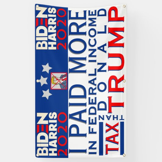 私は屋内の屋外のビニールより税金を払った 横断幕 (縦)