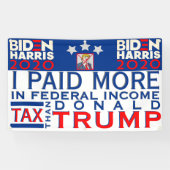 私は屋内の屋外のビニールより税金を払った 横断幕 (横)